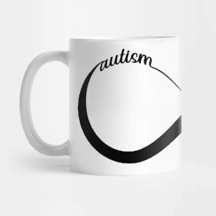 autism acceptance infinity loop in black Mug